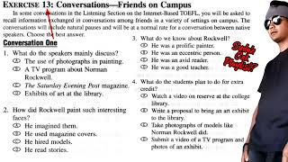 Listening Exercise 13 Barrons TOEFL ConversationsFriends on Campus [upl. by Ntsuj]