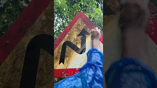 Cleaning 🛑 sign board 💯keralashorts youtubeshorts signboards [upl. by Diehl216]