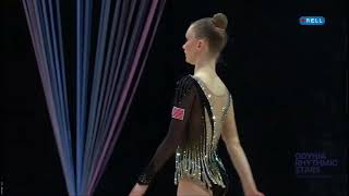 Yana Golovan USA ribbon qualification  GDYNIA RHYTHMIC STARS amp Baltic Junior Cup 2023 [upl. by Bogosian217]