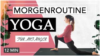 Yoga Morgenroutine für Anfänger  Den ganzen Körper mobilisieren  12 Minuten [upl. by Estus]