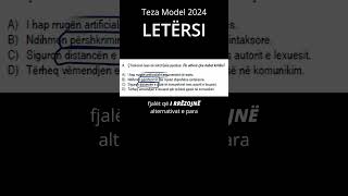 Teza model 2024  Pyetja 4 komente matura part funny school education letersi booktok [upl. by Nagorb]