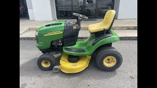 John Deere L110 Automatic Rideon Mower [upl. by Namdor632]