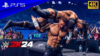 WWE 2K24  John Cena vs Triple H  Extreme Rules WWE Championship at Wrestlemania  PS5™ 4K60 [upl. by Ahsinyd]