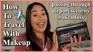 HOW TO TRAVEL WITH MAKEUP CARRYON [upl. by Stanford35]