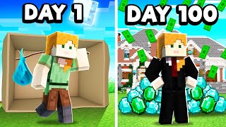 I SURVIVED 100 DAYS IN HYPIXEL SKYBLOCK  MINECRAFT [upl. by Llenehc]