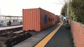 66113 Key workers DB cargo with 26 containers 1722 2L Lea Road Gainsborough 632024 [upl. by Verner]