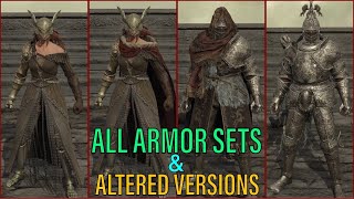 Elden Ring  All Armor Sets And Altered Versions SHOWCASE  Timestamps [upl. by Os958]