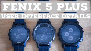 Garmin Fenix 5 Plus UI Detailed Walkthrough [upl. by Brazee]