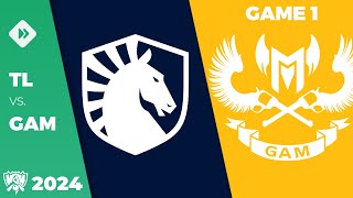 Team Liquid vs GAM Esports Game 1  World Championship 2024 Swiss Stage Day 8  TL vs GAM G1 [upl. by Druci]