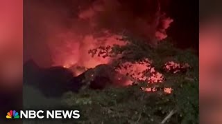 Indonesian officials warn of tsunami after volcano erupts [upl. by Womack]