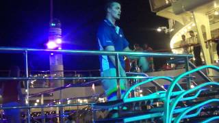 Cute Carnival Cruise Staff White Guy Doing the Wobble [upl. by Maroj]