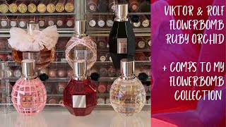 Perfume Review  Viktor amp Rolf Flowerbomb Ruby Orchid  my collection comps incl Nectar Midnight [upl. by Hilliary]