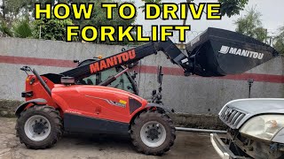 How To Drive Forklift Manitou MLTX 62575H and ME 430 [upl. by Malik]