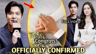 Shocking Lee Min ho Finally Announced His Private Wedding Date With Song Hye Kyo [upl. by Ynnam]