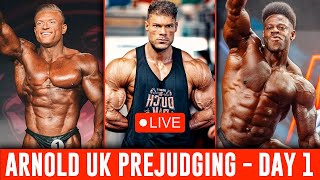 LIVE 🔴 Arnold Classic UK PREJUDGING 2024 Classic Physique  Watchalong [upl. by Ellerol502]