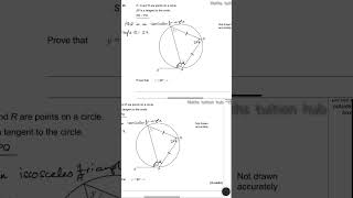 GCSE Maths Circle theorem question exam igcsemaths gcsemaths circletheorem [upl. by Enytsirk]