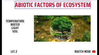 Abiotic Factors of Ecosystem Lec 2 [upl. by Smart866]