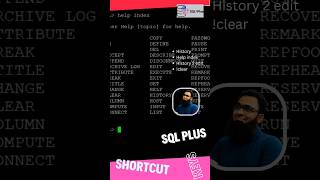 Oracle Sqlplus Shortcuts and Helping commands databasemanagement sqlplus [upl. by Joo796]