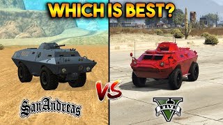 GTA 5 APC VS GTA SAN ANDREAS SWAT VAN  WHICH IS BEST [upl. by Charleen]