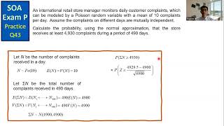 SOA Exam P Practice Q43 [upl. by Ycnaffit]