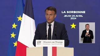 Le discours dEmmanuel Macron sur lEurope à la Sorbonne [upl. by Hammer]