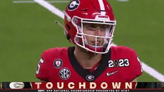 Branson Robinson 19 Yard Touchdown Run  TCU vs Georgia  2023 National Championship [upl. by Nivan]