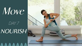 Day 7  Nourish  MOVE  A 30 Day Yoga Journey [upl. by Annaihr]