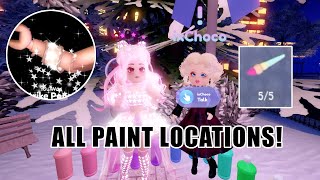 EASY ALL PAINT LOCATIONS NEW YEARS QUEST ROYALE HIGH GUIDE [upl. by Corie]