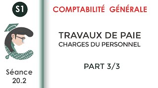 Les travaux de paie les charges de personnel séance 202 Comptabilitégénérale1 [upl. by Ettelorahc428]