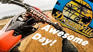 PERFECT DAY TO DIRTBIKE Dreamville Mx New Track LayoutWeekend Warrior Battles [upl. by Atinad]