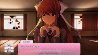 Monika Mentions Hatsune Miku DDLC Mod Monika After Story [upl. by Munniks]