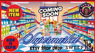 🛒ETSY SHOP DROPI SUPERMARKET SWEEP I PART 1I NEW SAVINGS CHALLENGES🛒 [upl. by Ahseikram]