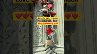 Love locks in Central London River Thames  uklife bigben londoneye [upl. by Spears399]