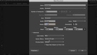 Illustrator Basics New Document Settings [upl. by Verene]