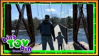 Bridges Bargains and Birds Androscoggin Historical Swinging Bridge 4232017 [upl. by Nnylram]