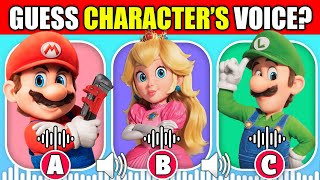 Guess the Super Mario Bros Movie Characters by Their Voice Challenge  Princess Peach Luigi [upl. by Cocke]