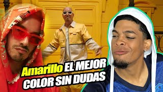 Reaccion J Balvin  Amarillo Official Video [upl. by Hairej]