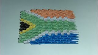 3D origami flag south Africa flag [upl. by Anialed]