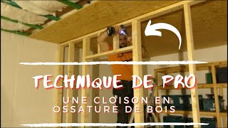 Fabrication de la cloison en ossature de bois Atelier bois 5 [upl. by Nosyt247]