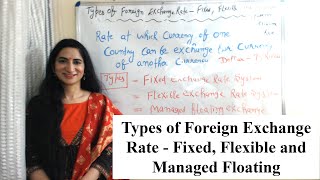 Types of Foreign Exchange Rate  Fixed Flexible and Managed Floating [upl. by Sackville]