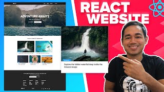 React Website Tutorial  Beginner React JS Project Fully Responsive [upl. by Canon]