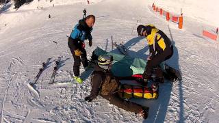 Skier rescued from piste [upl. by Ludovico]