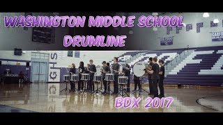 Washington Middle School Drumline  BDX 2017  4K [upl. by Lewap]