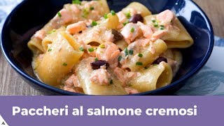 PACCHERI AL SALMONE cremosi e velocissimi [upl. by Nylrehc]