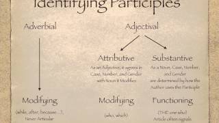 Elementary Greek II Adjectival Participles ch 29 [upl. by Athene622]