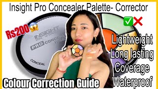 Review INSIGHT Cosmetics Pro Concealer Palette Corrector  How To Use Colour Corrector SHERY [upl. by Zoi]