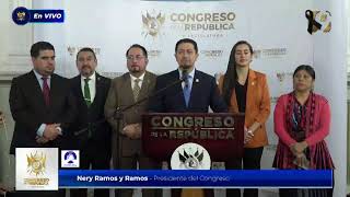 Declaraciones Junta Directiva del Congreso aprobación LeyDeCompetencia [upl. by Enoved]