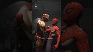 ironman puts his ironfist inside spidy 🥶 shorts mk1 ironman [upl. by Faus]