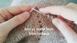 How to knit Eyelet Lace Stitch [upl. by Yezdnil670]