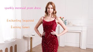 burgundy sparkly prom dress [upl. by Heimer]